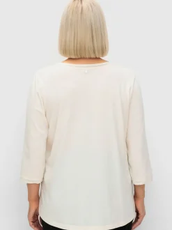 T-shirt à manches 3/4 encolure en v affinante