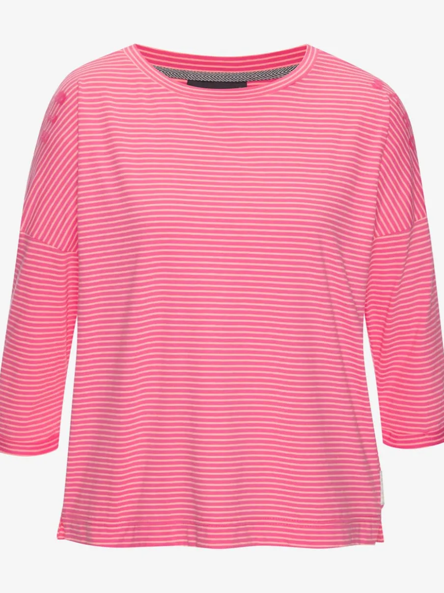 T-shirt à manches 3/4 en coton doux avec logo