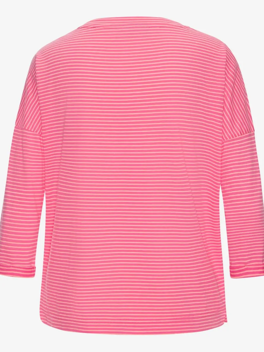 T-shirt à manches 3/4 en coton doux avec logo