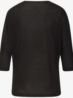 T-shirt à manches 3/4 en matière gaufrée légère