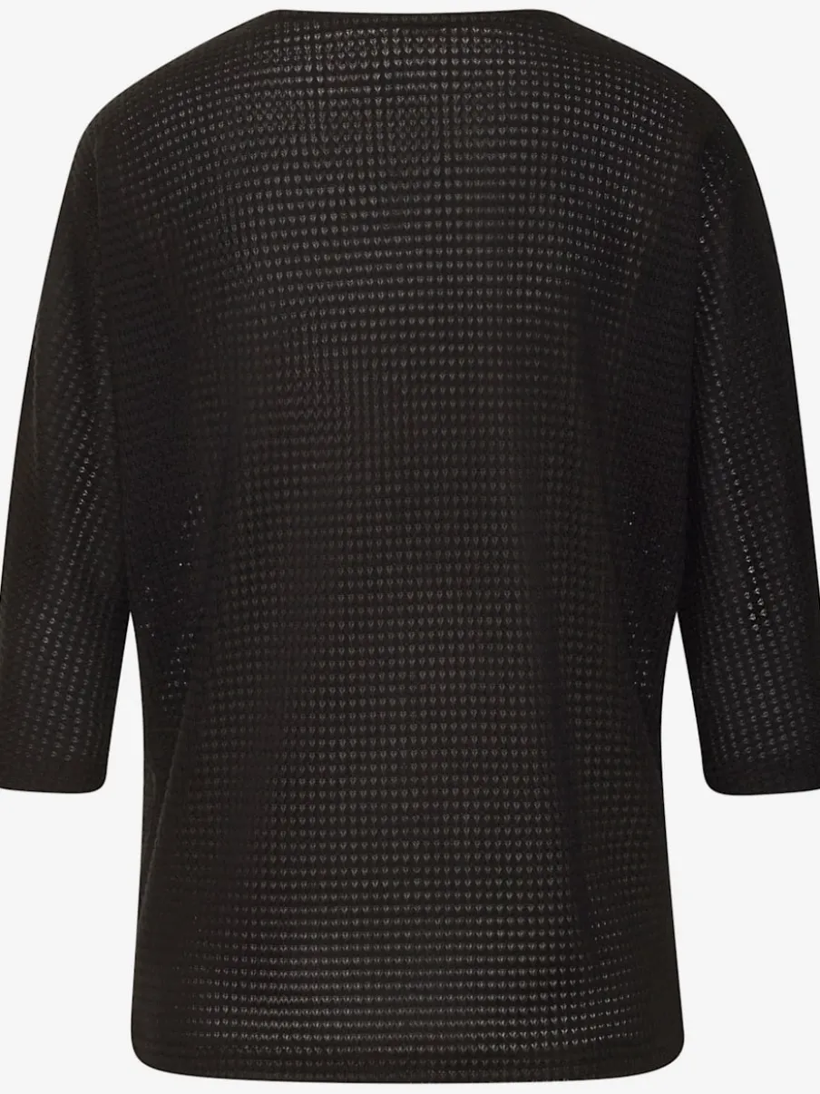T-shirt à manches 3/4 en matière gaufrée légère