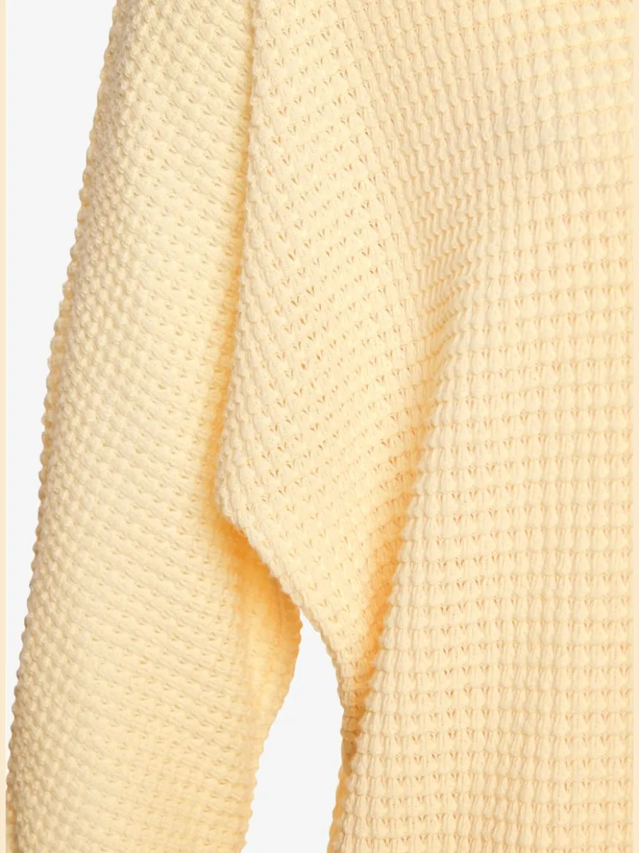 T-shirt à manches 3/4 en matière gaufrée légère