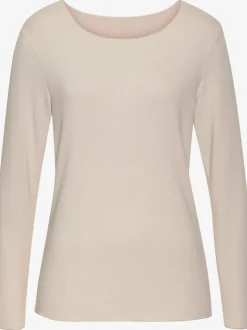 T-shirt à manches longues avec bords pailletés et finitions raffinées
