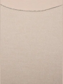 T-shirt à manches longues avec bords pailletés et finitions raffinées