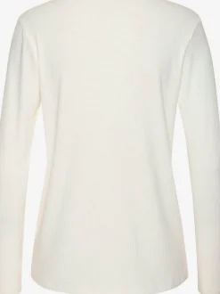 T-shirt à manches longues avec col rond en viscose et polyester recyclé