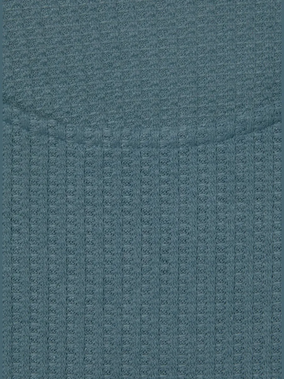 T-shirt manches longues avec effet piqué et coupe près du corps