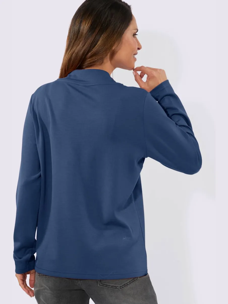 T-shirt à manches longues avec lettrage et embellissements brillants