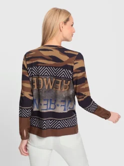 T-shirt à manches longues avec motifs imprimés graphiques