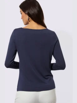 T-shirt à manches longues découpes raffinées