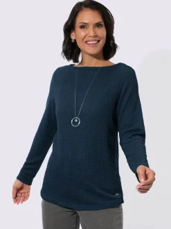 T-shirt à manches longues encolure en u féminine