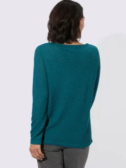 T-shirt à manches longues encolure en u féminine