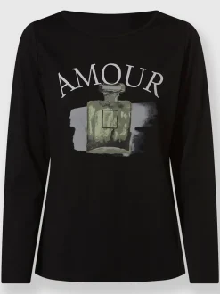 T-shirt à manches longues en coton avec imprimé graphique