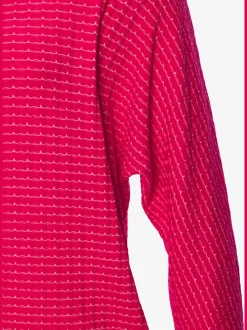 T-shirt à manches longues en tricot structuré avec encolure ronde et élastique à la taille