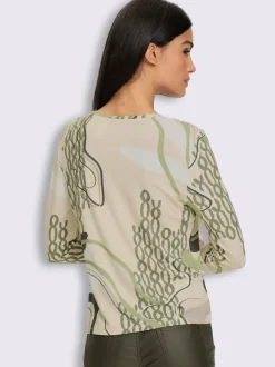 T-shirt à manches longues imprimé devant et dos