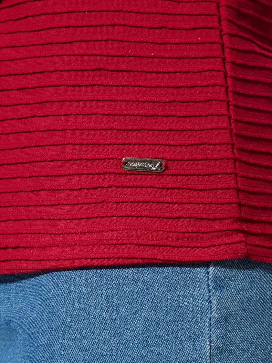 T-shirt à manches longues jersey jacquard