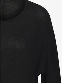 T-shirt manches longues à manches chauve-souris avec ceinture large