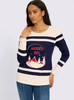 T-shirt à manches longues motif sportif