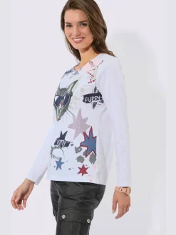 T-shirt à manches longues pur coton