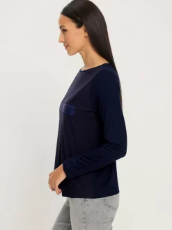 T-shirt à manches longues qualité maille imprimée