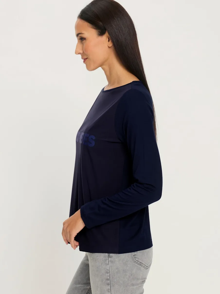 T-shirt à manches longues qualité maille imprimée