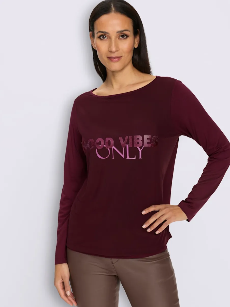 T-shirt à manches longues qualité maille imprimée