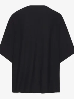 T-shirt à manches mi-longues avec motif en tricot ajouré