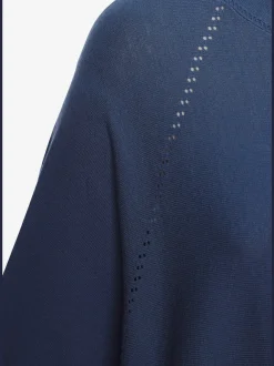 T-shirt à manches mi-longues avec motif en tricot ajouré