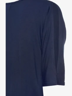T-shirt manches mi-longues avec découpe et encolure en V