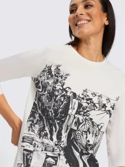 T-shirt à manches 3/4 pur coton