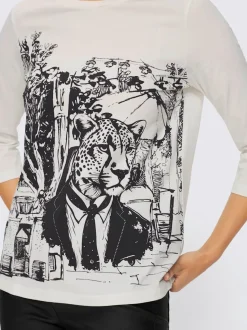 T-shirt à manches 3/4 pur coton