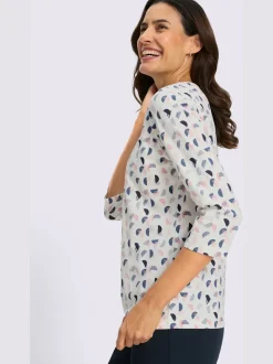 T-shirt à manches 3/4 pur coton