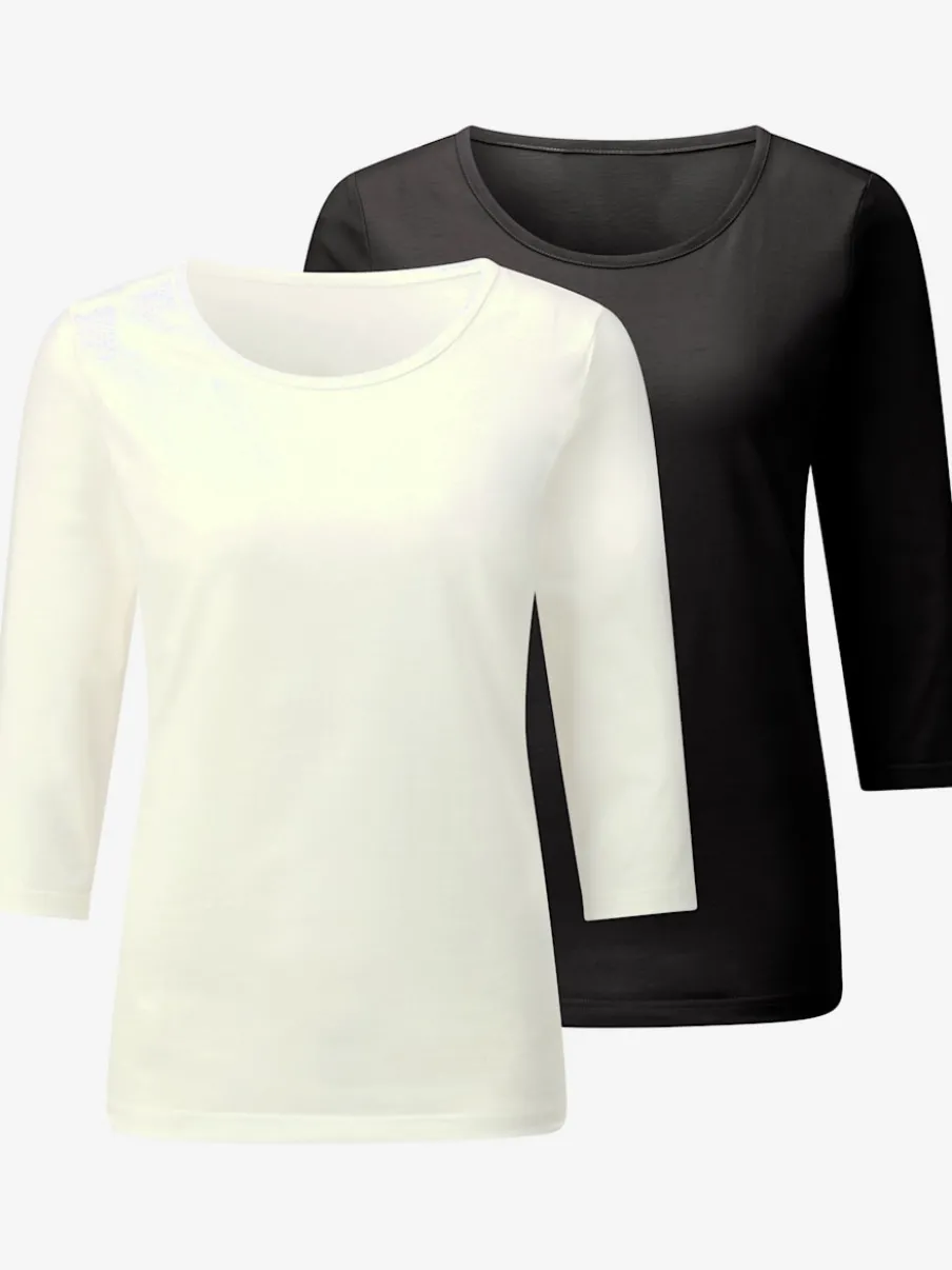 T-shirt à manches 3/4 pur coton