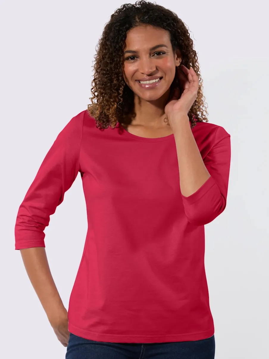 T-shirt à manches 3/4 pur coton