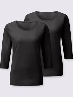 T-shirt à manches 3/4 pur coton