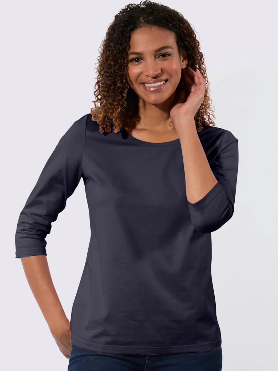 T-shirt à manches 3/4 pur coton