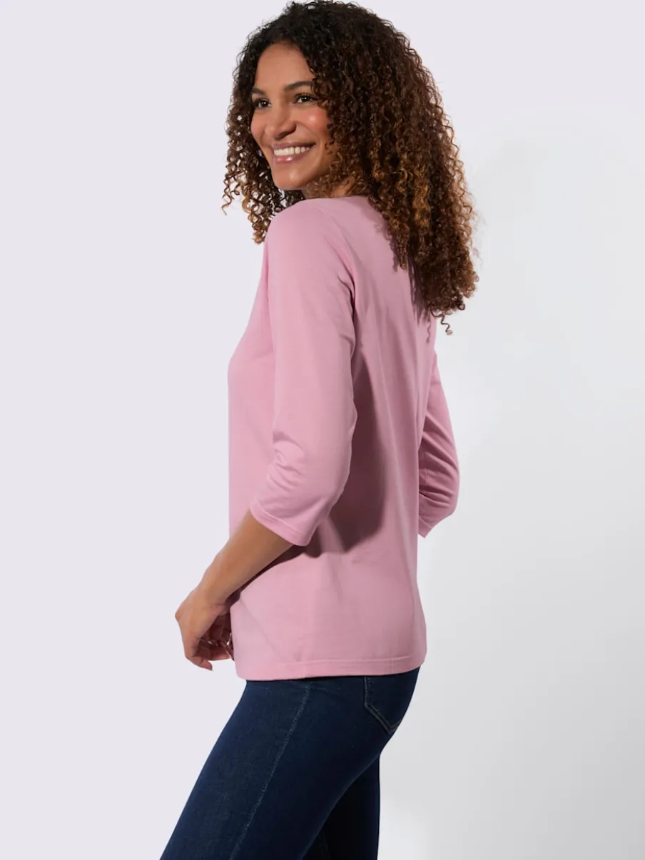 T-shirt à manches 3/4 pur coton