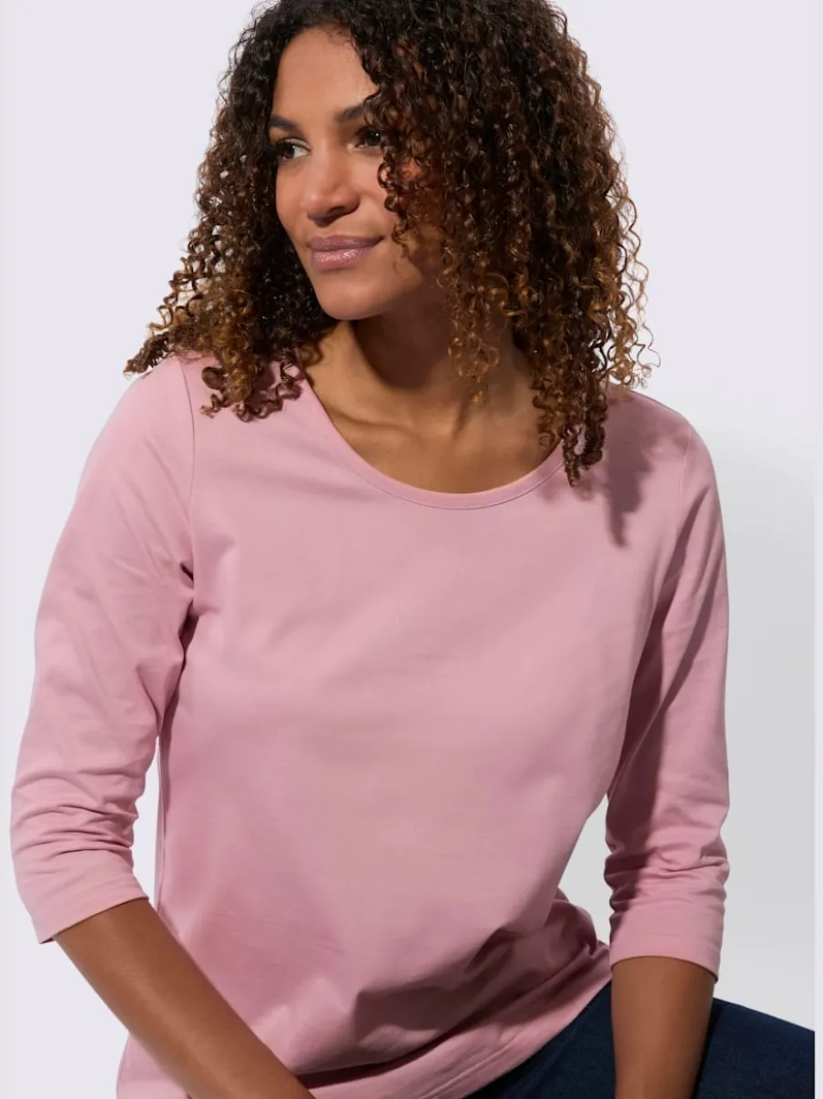 T-shirt à manches 3/4 pur coton