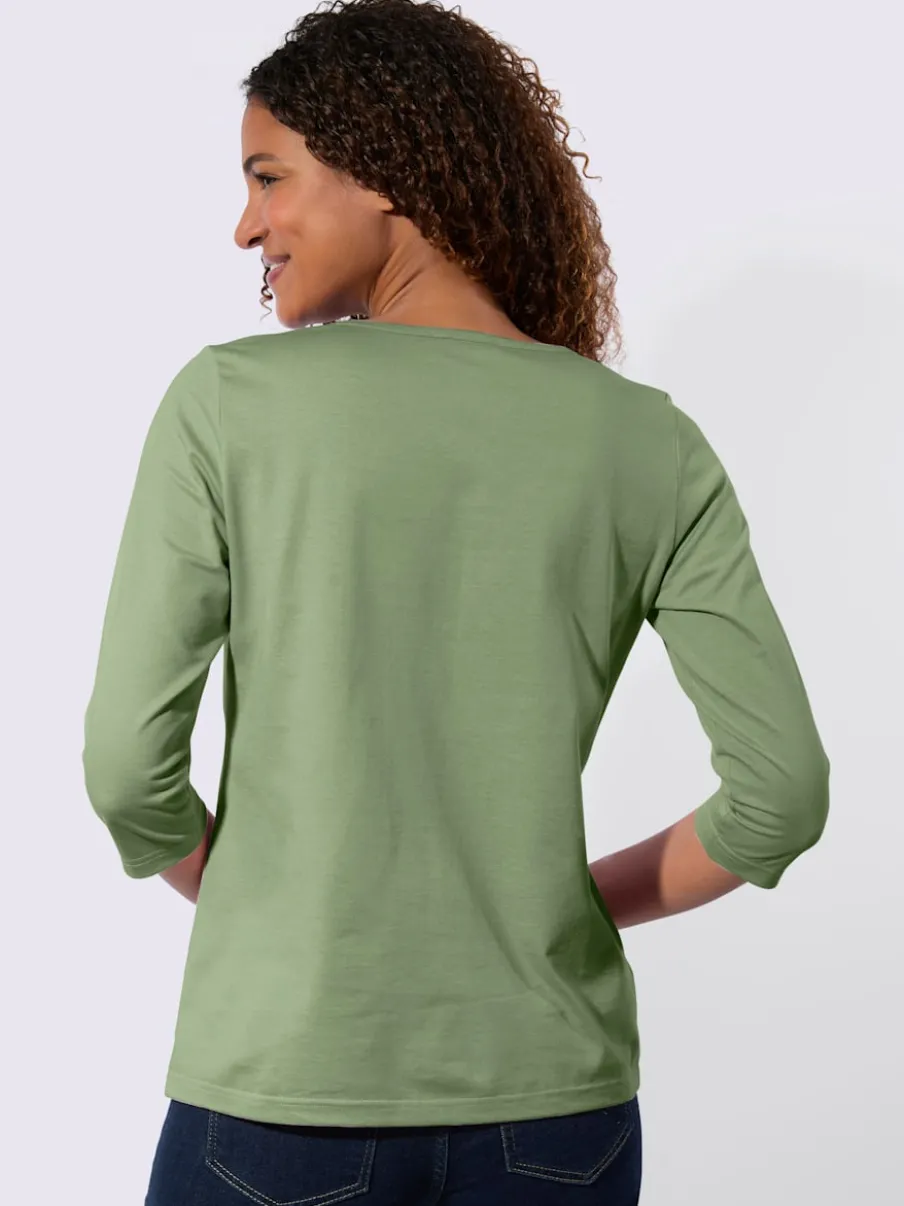 T-shirt à manches 3/4 pur coton