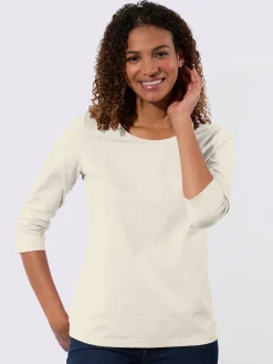 T-shirt à manches 3/4 pur coton