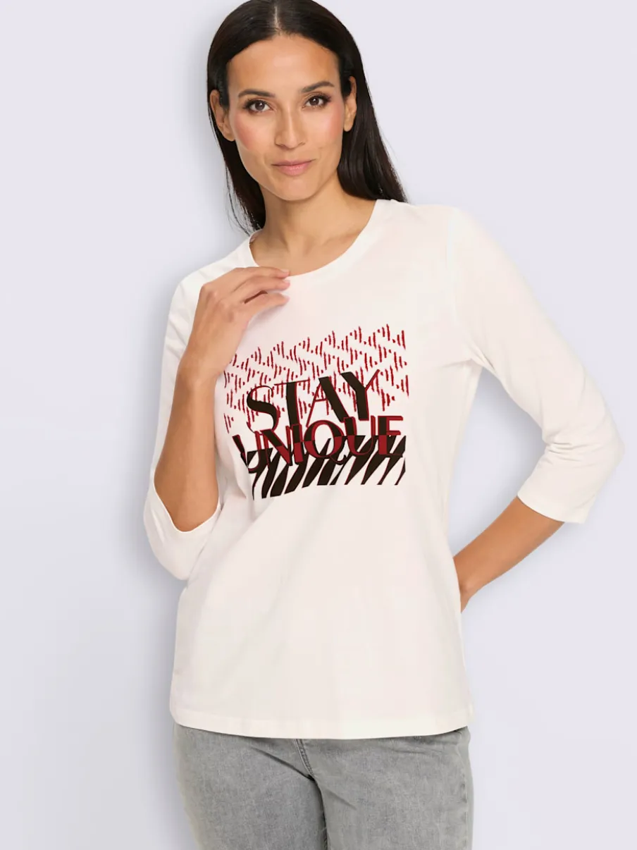 T-shirt à manches 3/4 qualité coton doux sur la peau