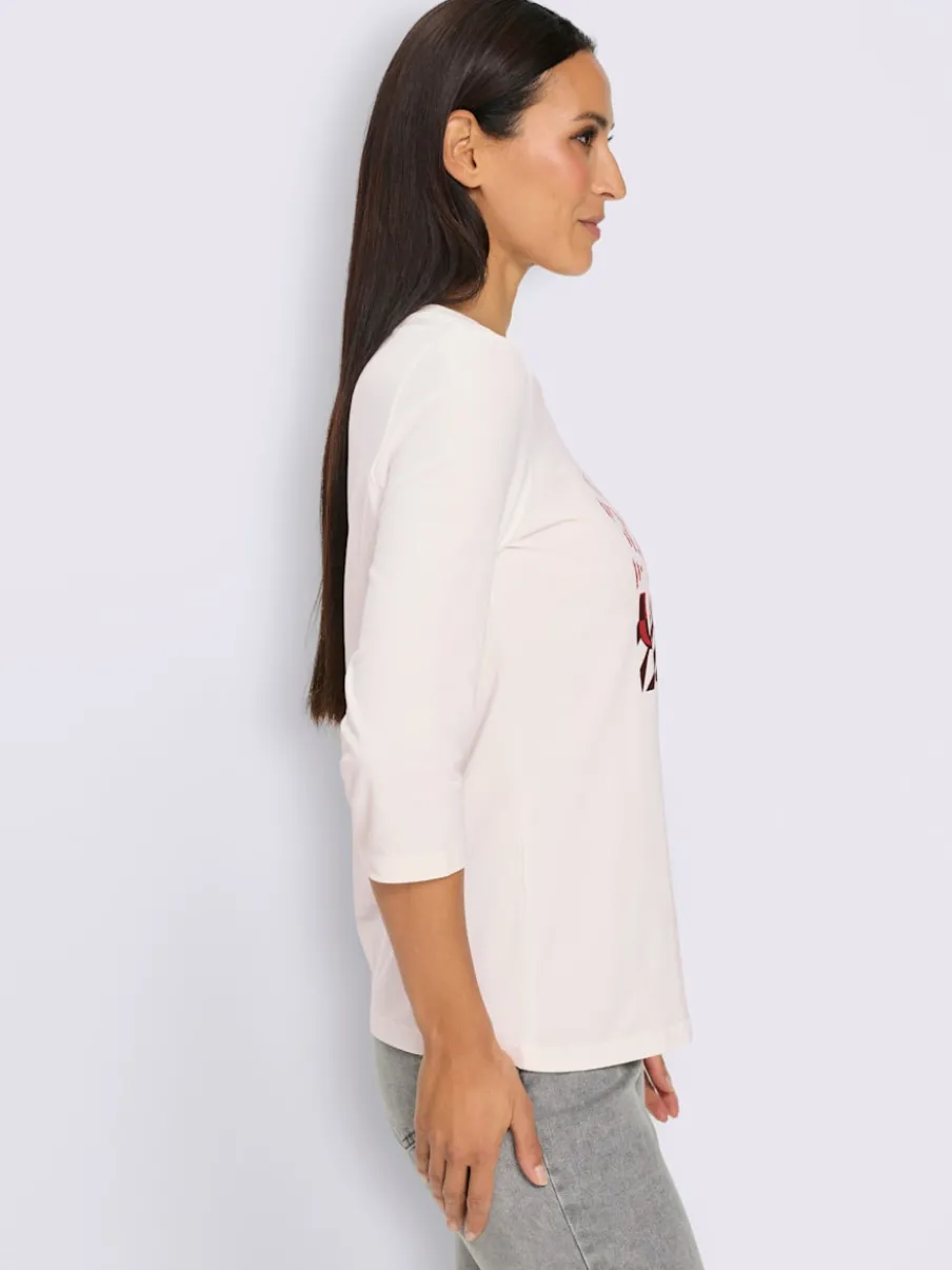T-shirt à manches 3/4 qualité coton doux sur la peau
