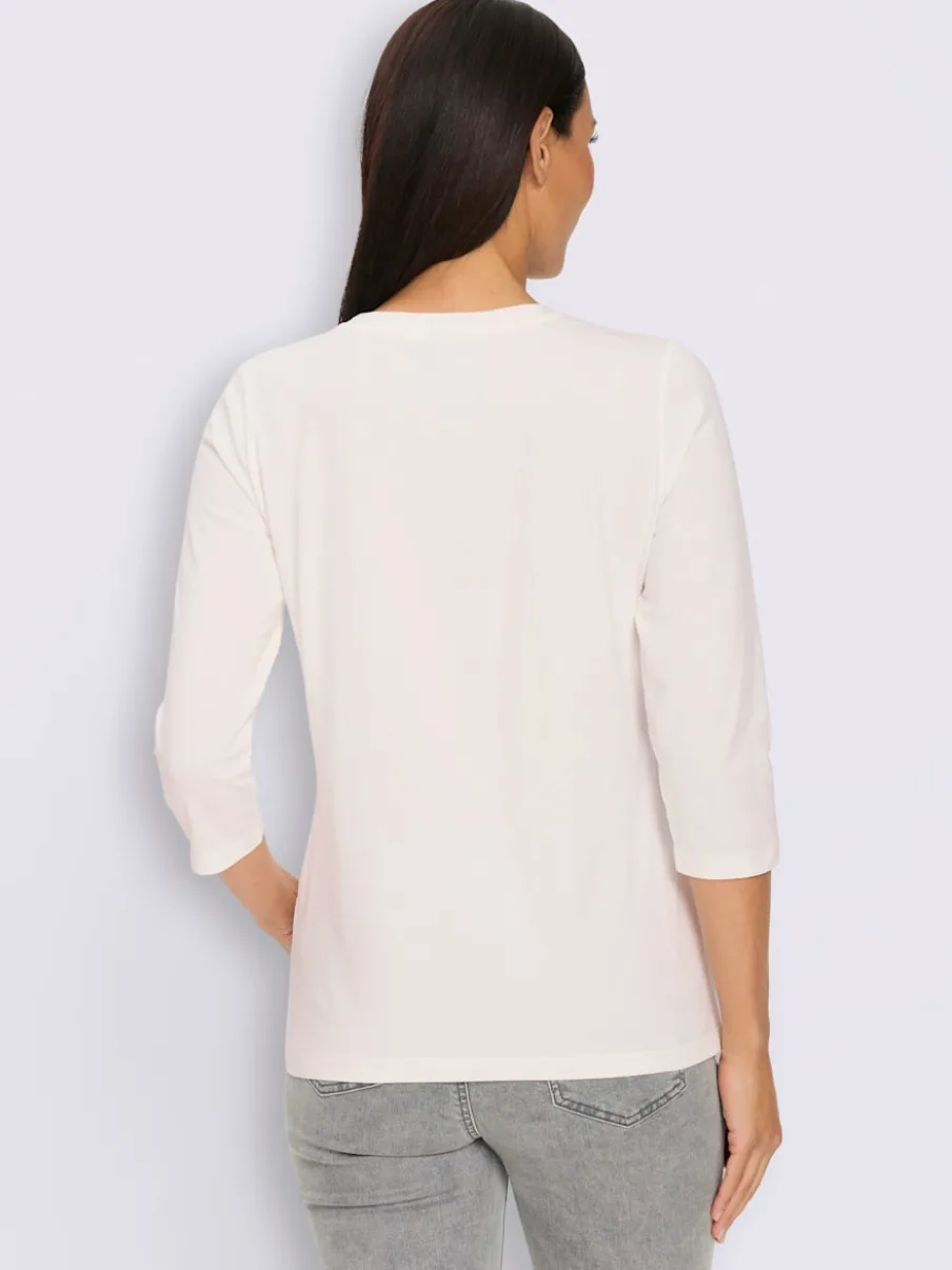 T-shirt à manches 3/4 qualité coton doux sur la peau