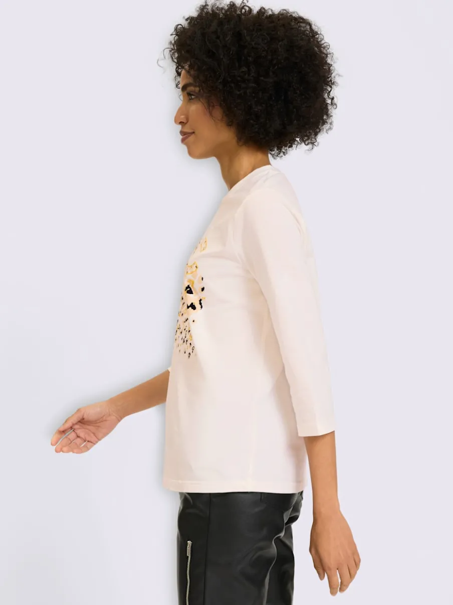 T-shirt à manches 3/4 qualité coton doux sur la peau