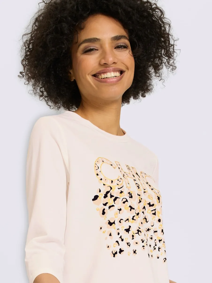 T-shirt à manches 3/4 qualité coton doux sur la peau
