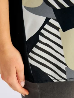T-shirt mélange de matières : jersey et qualité chemisier tissée