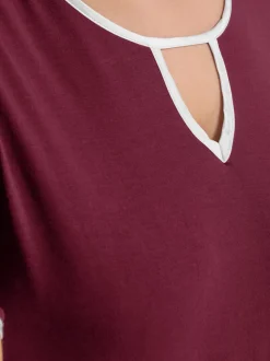 T-shirt passepoil satiné