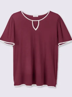 T-shirt passepoil satiné
