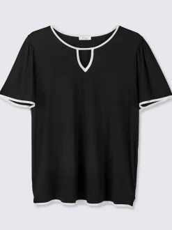 T-shirt passepoil satiné