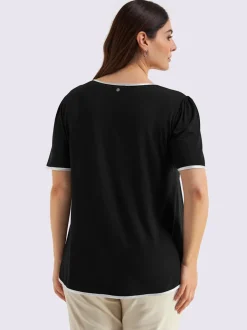 T-shirt passepoil satiné