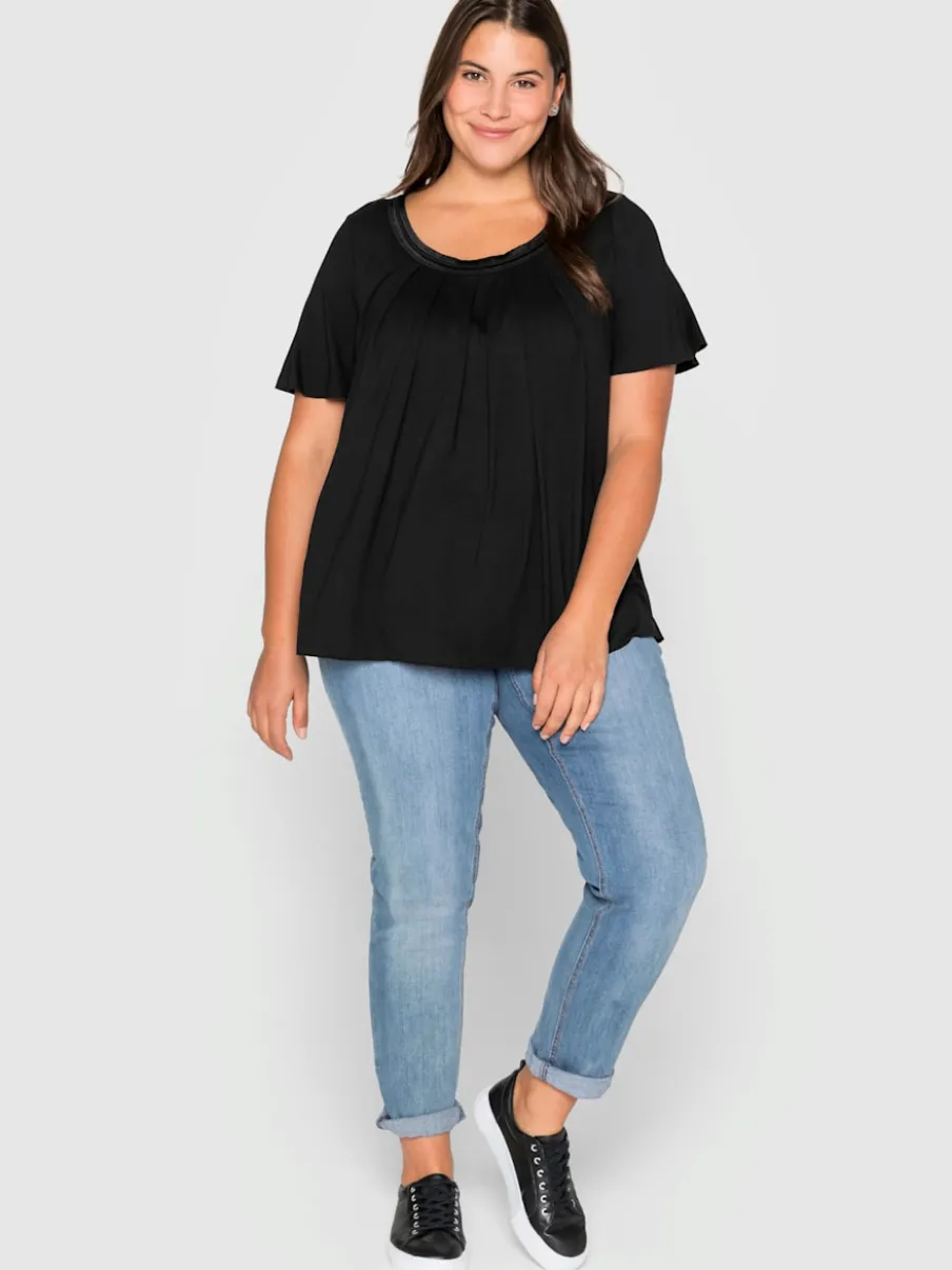 T-shirt plis creux tendance